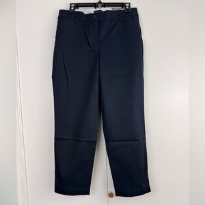 Talbots Slim Perfect Crop Pants Black Size 10 NWT